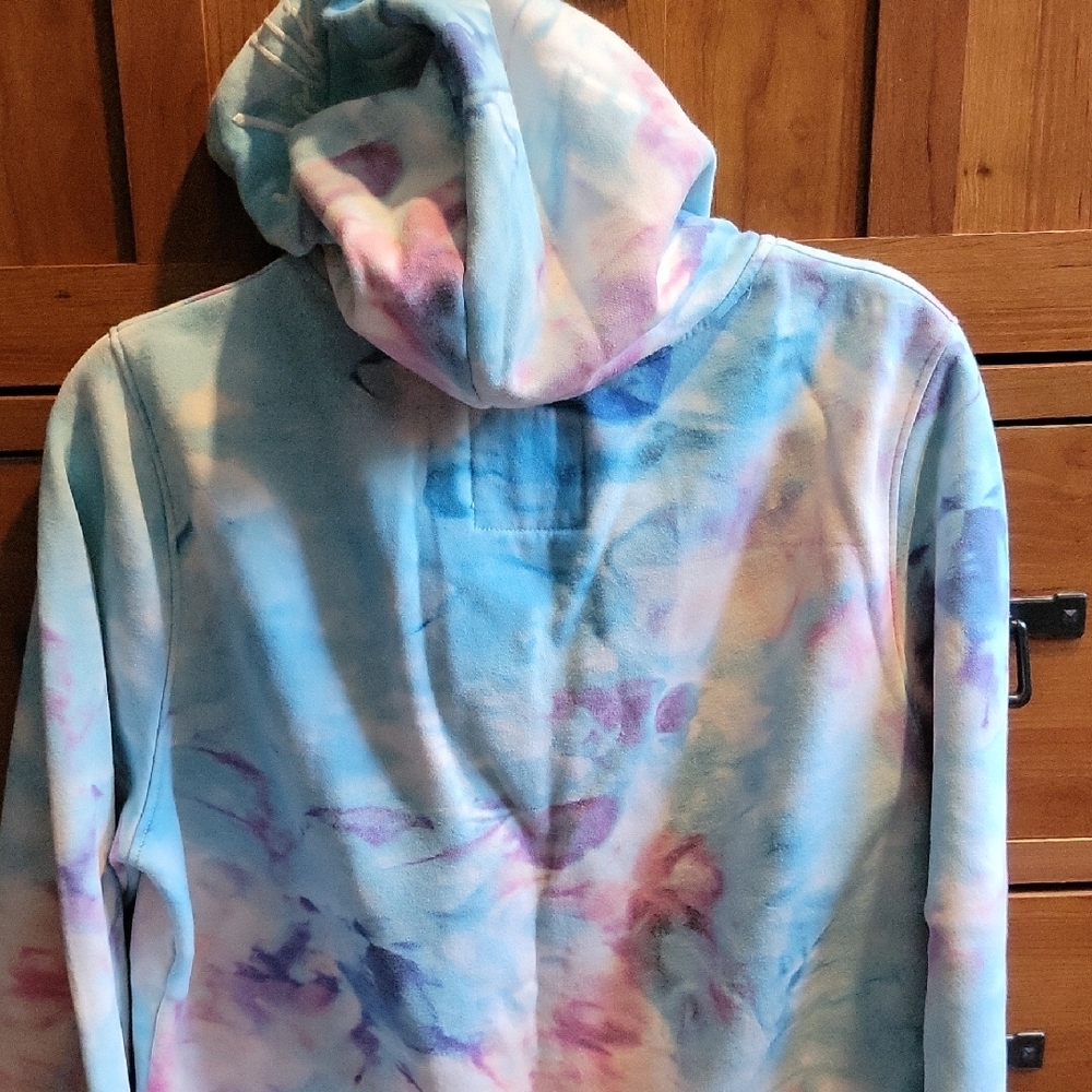 Hollister Blue and White Tie-Dye Hoodie - Picture 5 of 5